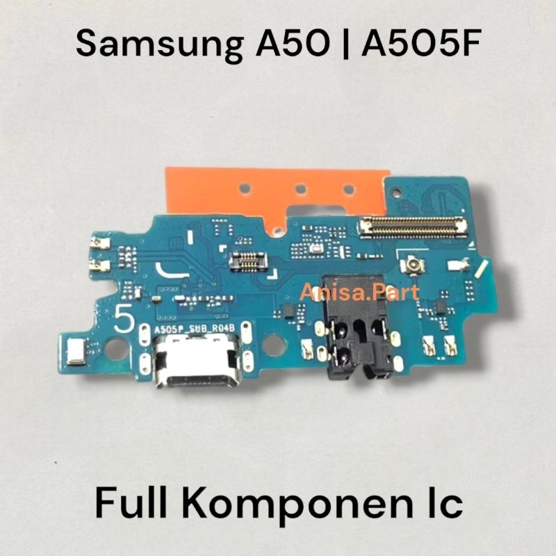 Papan Cas Konektor Cas Samsung A50 A505F Original Full Komponen Ic Board Charger Papan Cas Konektor 
