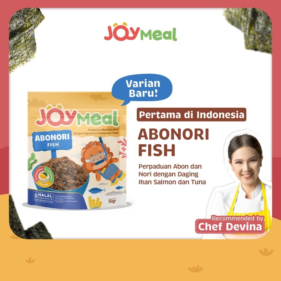 

JoyMeal ABONORI FISH 50gr | Perpaduan Abon dan Nori dengan Daging Ikan Salmon dan Tuna