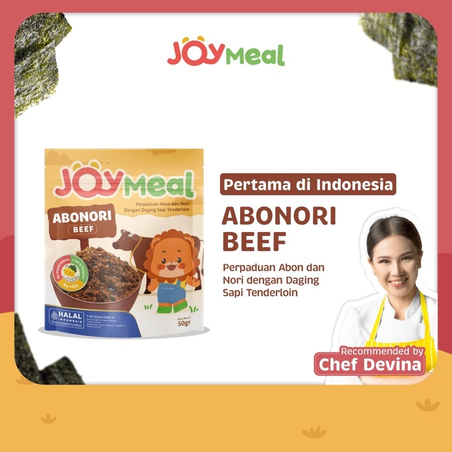 

JoyMeal AboNori BEEF Original 50gr | Perpaduan Abon dan Nori dengan Daging Sapi Tenderloin