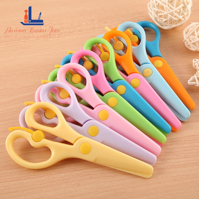 Gunting Tangan Anak Gunting Aman Untuk Bayi Gunting DIY Gunting Kerajinan Gunting Plastik Untuk Anak