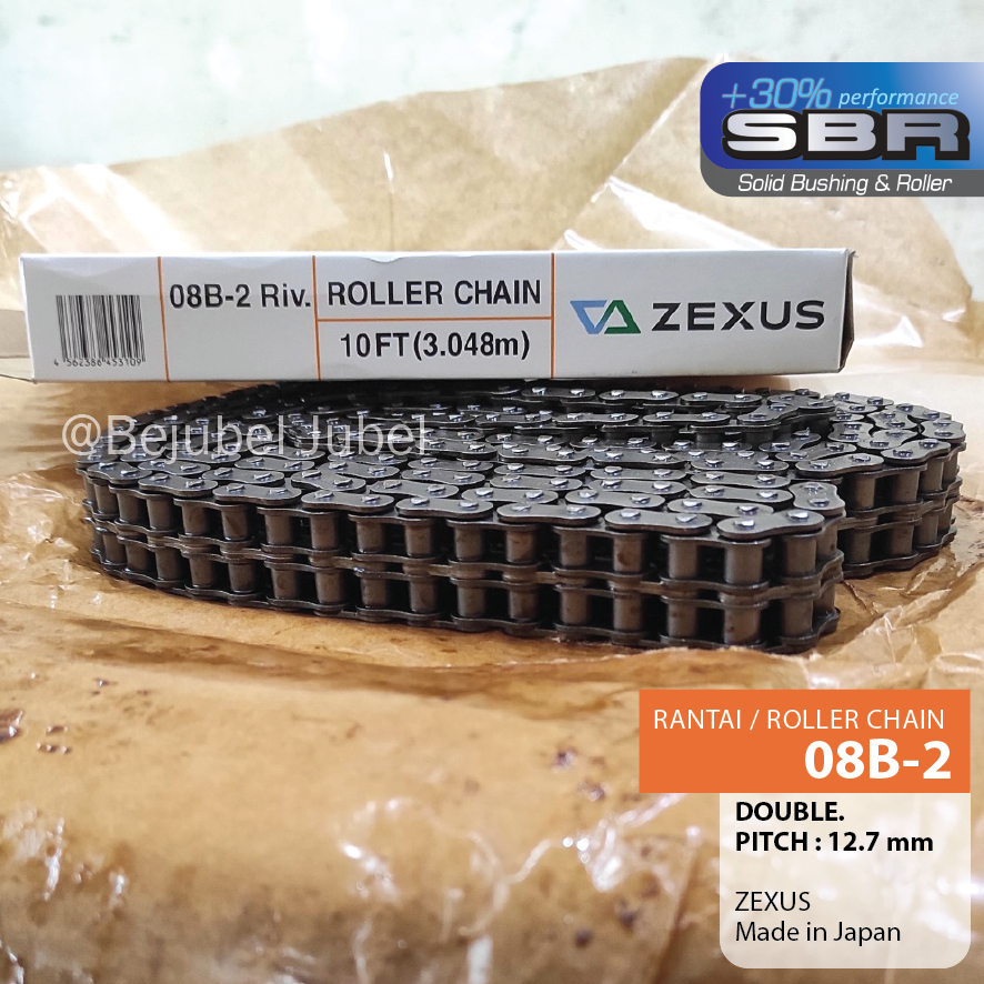 rantai roller chain SENQCIA / ZEXUS 08B-2