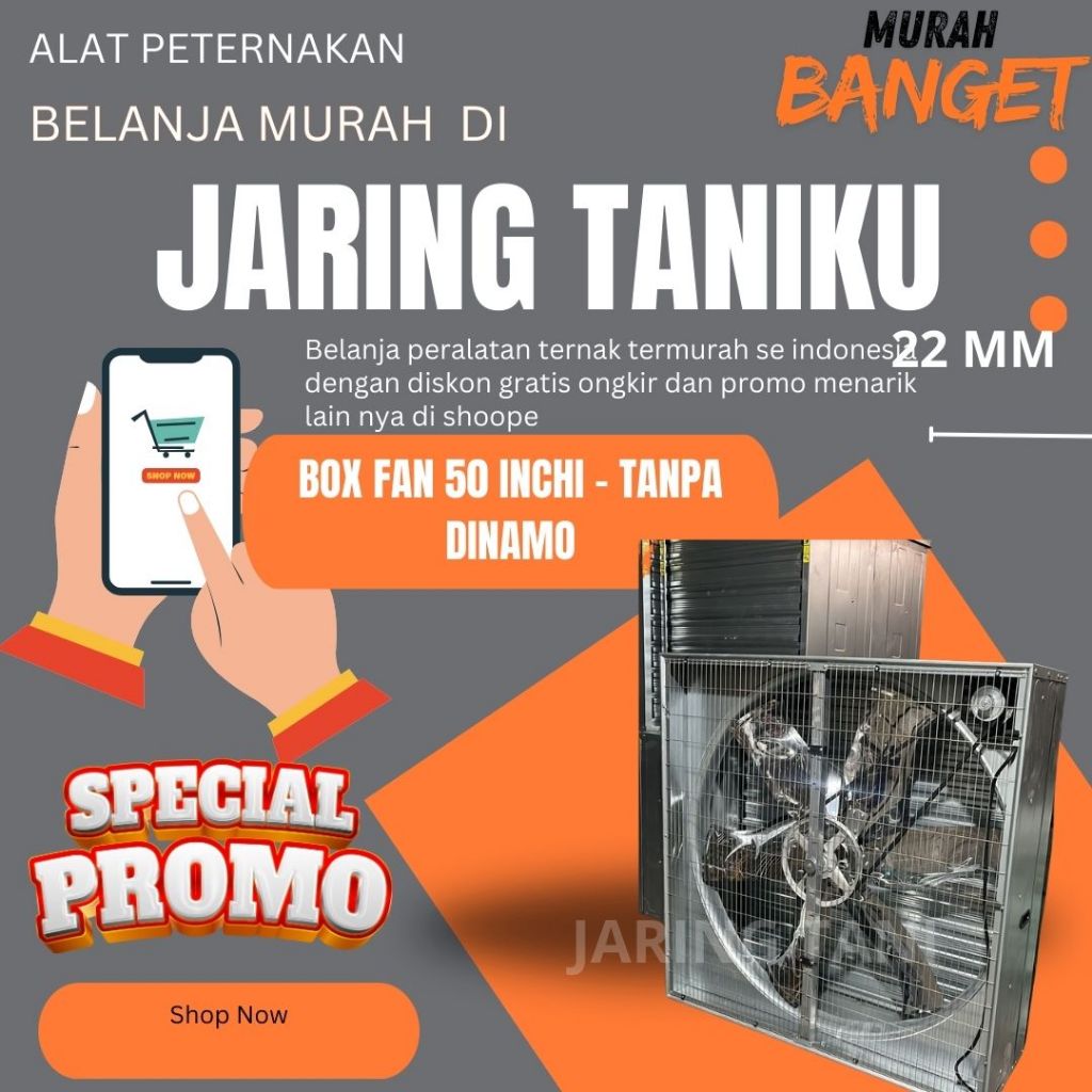 BLOWER BOX FAN 50 INCHI - TANPA DINAMO - KIPAS BOX FAN