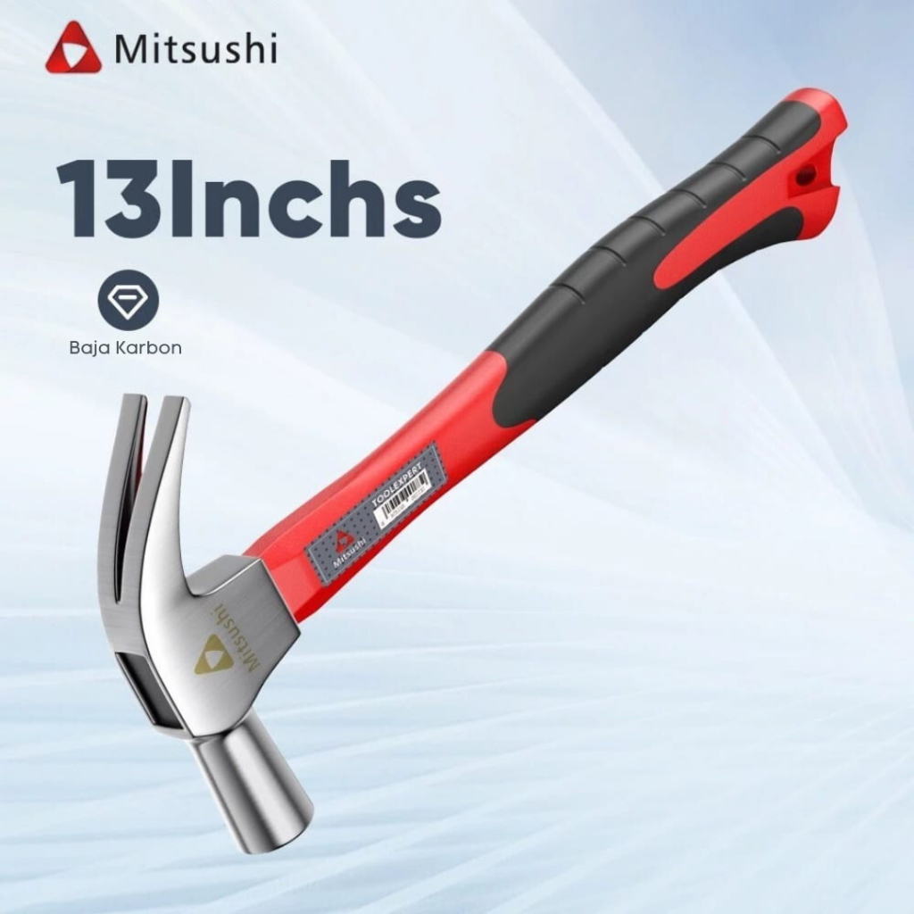 Mitsushi Palu Kambing  Magnet 13 Inch - Palu Martil Cungkil Paku - Claw Hammer