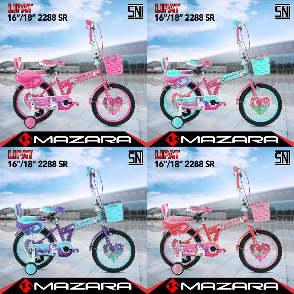 Sepeda Lipat 16 18 Mini Mazara MZ 2288 SR
