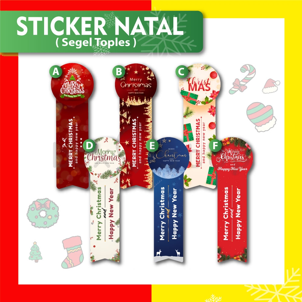 

Stiker Natal (Tutup Segel) Merry Christmas - Sticker Toples NATAL