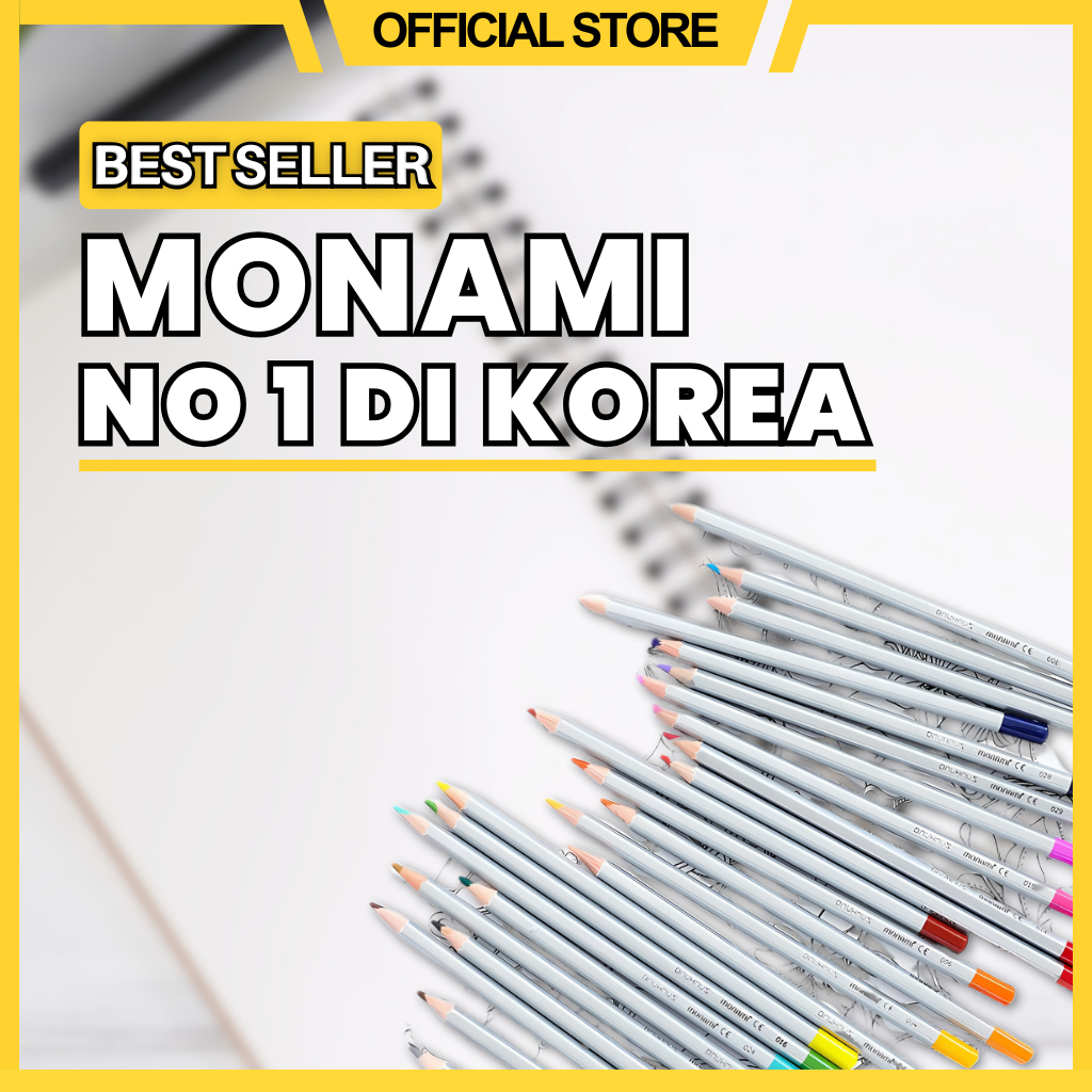

Monami Pensil Warna ||| High-grade Oil Pencil Color Pensil Warna Minyak 12/24/36/48 Warna