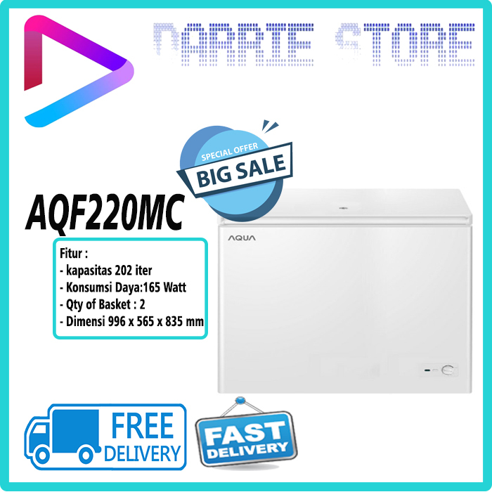 AQUA AQF-220MC COLD CHAIN Chest Freezer 200 Liter AQF220MC AQF220