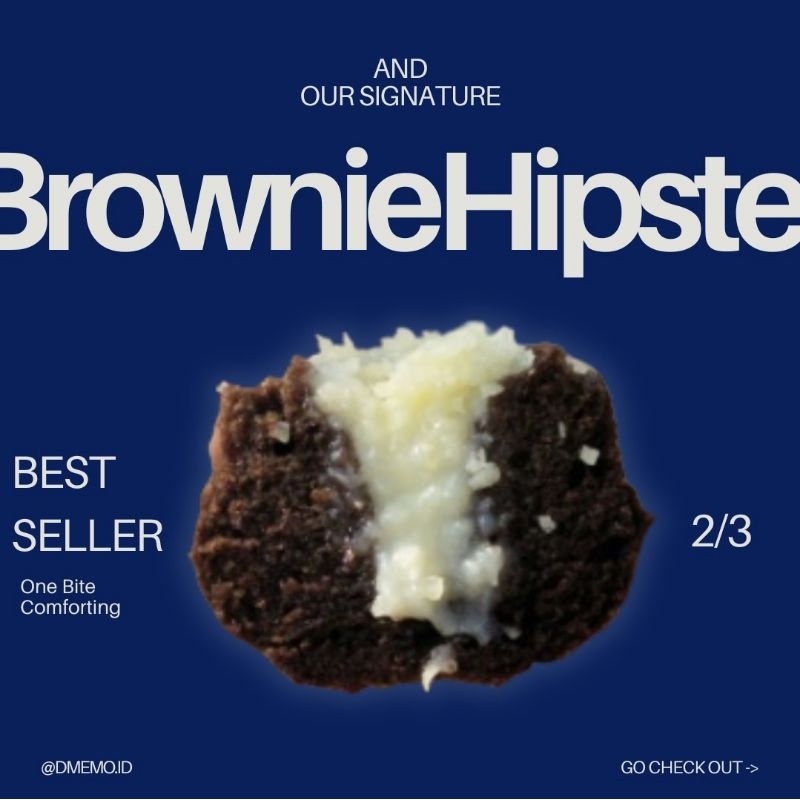 

Mini Brownies Hipster-Chocolate cheese brownies/Snack/jajanan/brownies