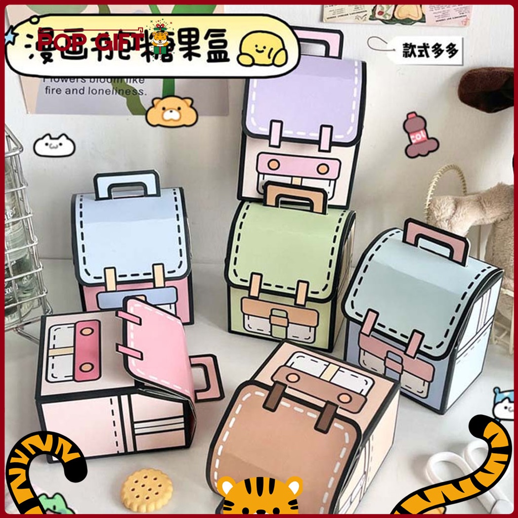 

PG Paperbox Sovenir Box Kado Untuk Hadiah Lucu Motif Tas Sekolah Cantik Gift Box Tas Kado Mini ST31