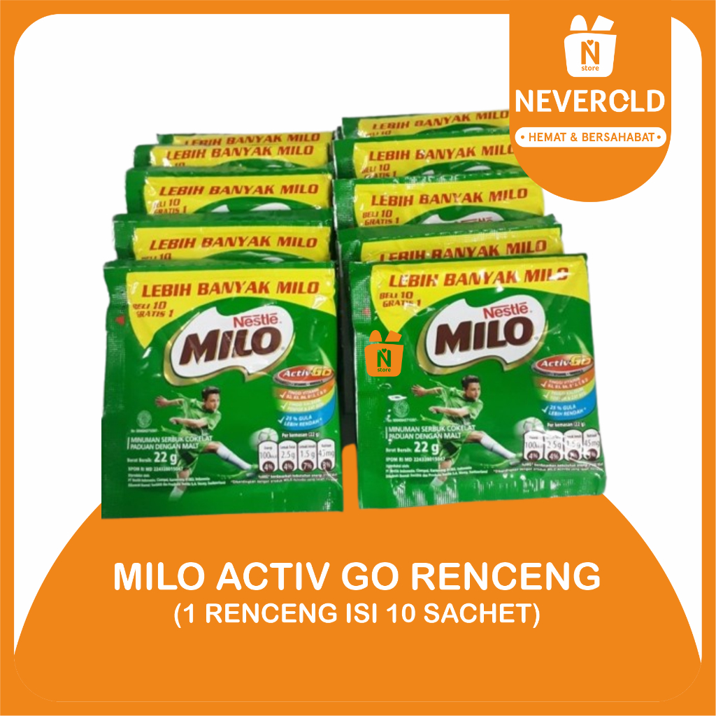 

MILO ACTIV GO 1 RENCENG ISI 10 SACHET