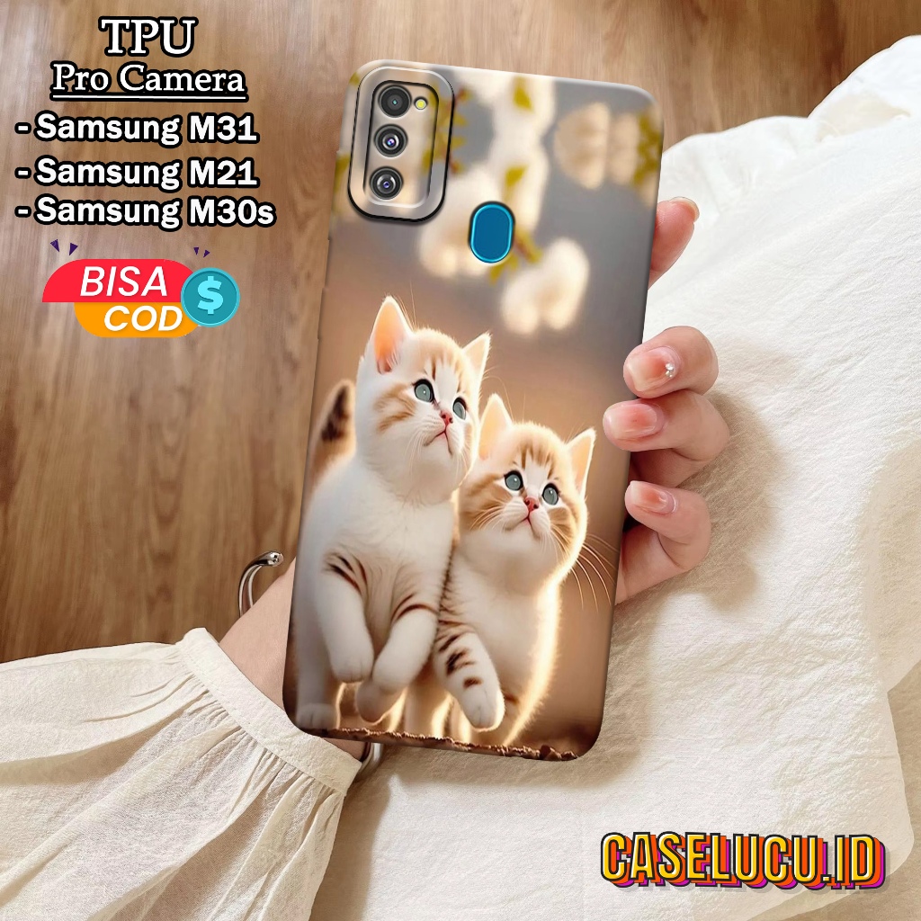 Casing Hp Samsung Galaxy M31 / M21 / M30s / M31 Prime Fashion Case Kucing Case Hp Samsung Galaxy M31