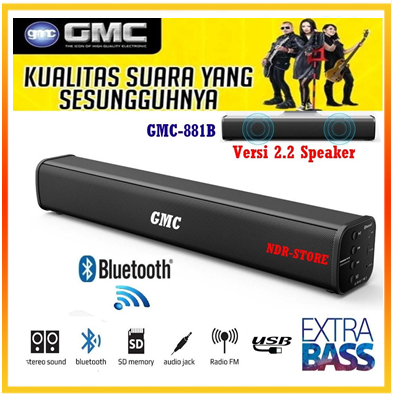 Speaker Bluetooth Portable GMC Extra Bass