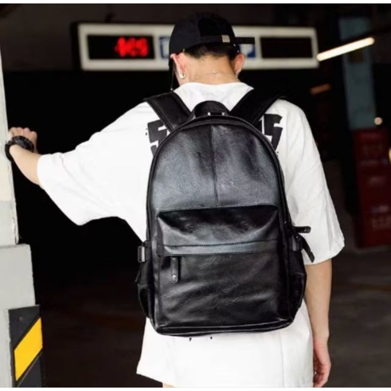 TAS RANSEL SEKOLAH KULIAH - BACKPACK PRIA KERJA - TAS RANSEL KULIT PRIA