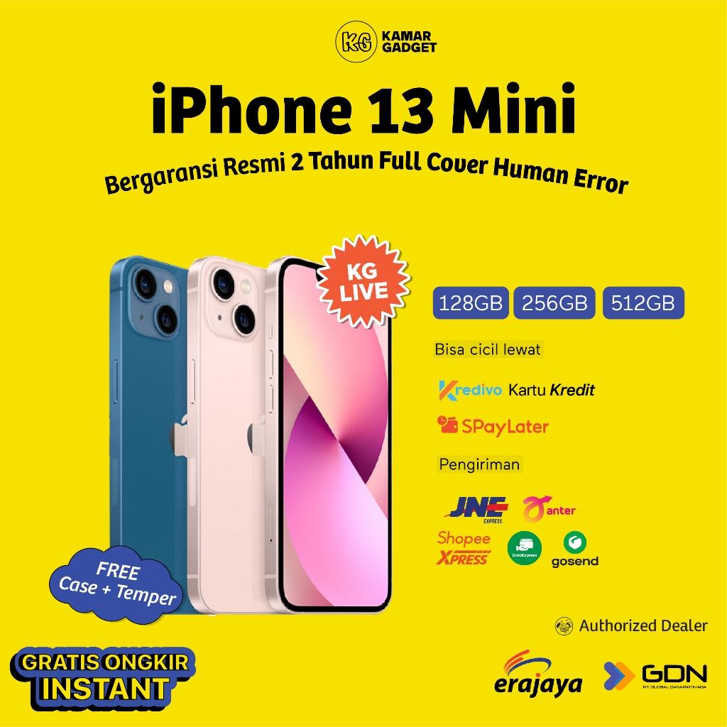 (KG LIVE) iPhone 13 Mini Second Seken iBox | New Baru Garansi Resmi 128GB 256GB 512GB Midnight Starl