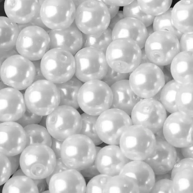 12PCS MANIK MANIK TANPA LUBANG MIX SIZE DEKORASI NAIL ART BULAT MUTIARA PEARL