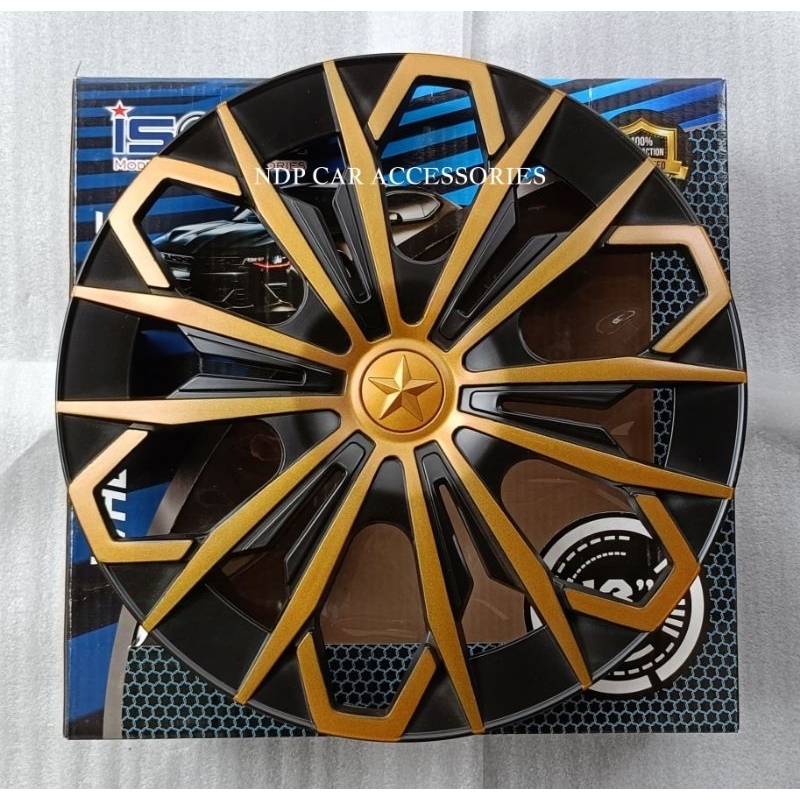 JF Emas Hitam - Dop Roda Mobil Ring 13 Dan 14 Wheeldop / Welldop / Cover Velg Mobil Universal