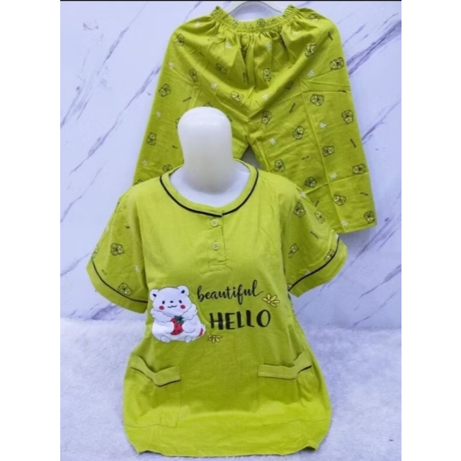 Baju tidur 3/4 / stelan baju tidur dewasa