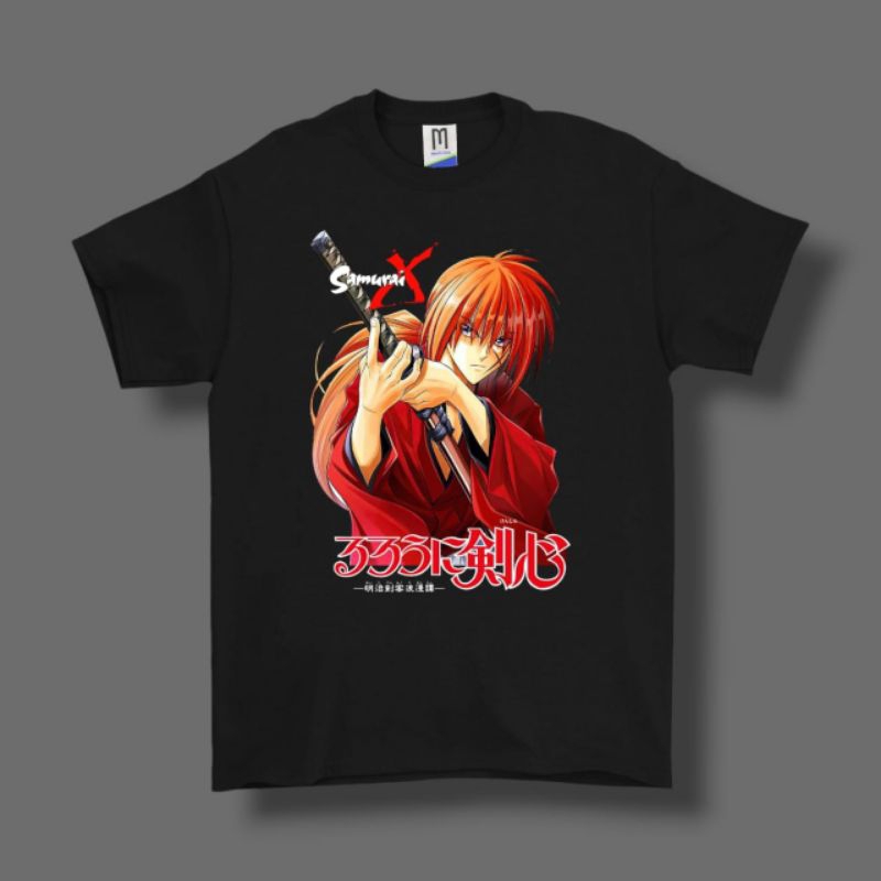 KAOS TSHIRT SAMURAI X BLACK ORIGINAL