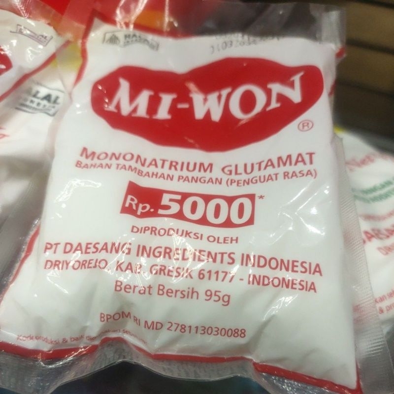 

Penyedap masakan Miwon kemasan 95 gram 1 pak (11pcs)