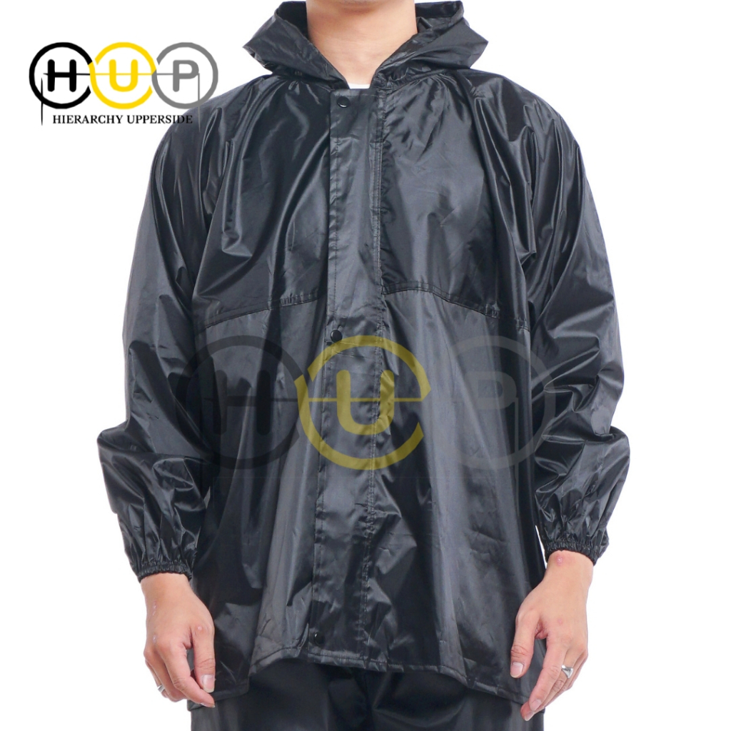 RAINCOAT STELAN JAS HUJAN SERAGAM JAS HUJAN WARNA HITAM MURAH TERBAIK