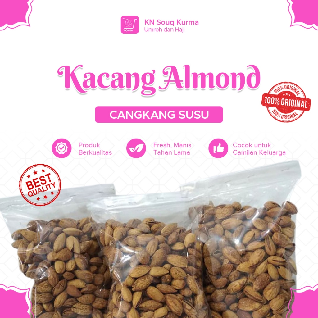 

Kacang Almond Roasted Milk 1kg - Almond Cangkang Susu Premium - Camilan Keluarga Sehat