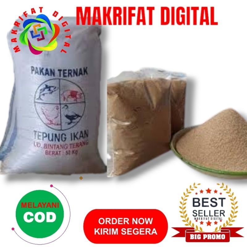 

MAKRIFAT DIGITAL Paket 50 kg Tepung Ikan Protein Tinggi Pakan Ternak Unggas Ikan dan Campuran Pupuk