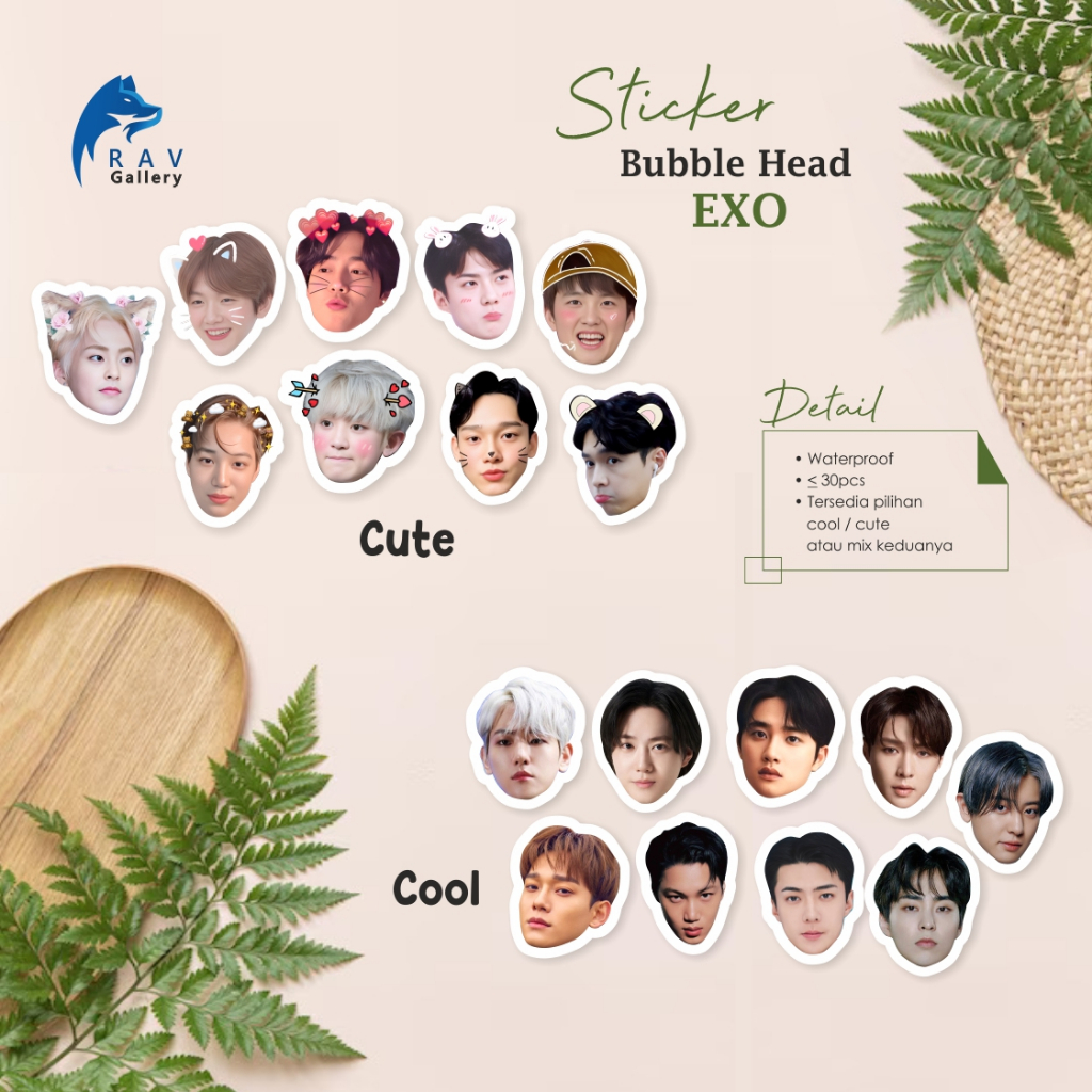 

[isi 30 pcs] Sticker Bubble Head stiker freebies BTS /EXO /TXT/NCT /WAYV / SEVENTEEN /ENHYPEN