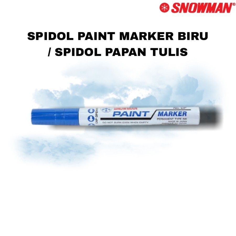 

Spidol Snowman Paint Marker Biru / Spidol Merk Snowman Warna Biru / Spidol Snowman