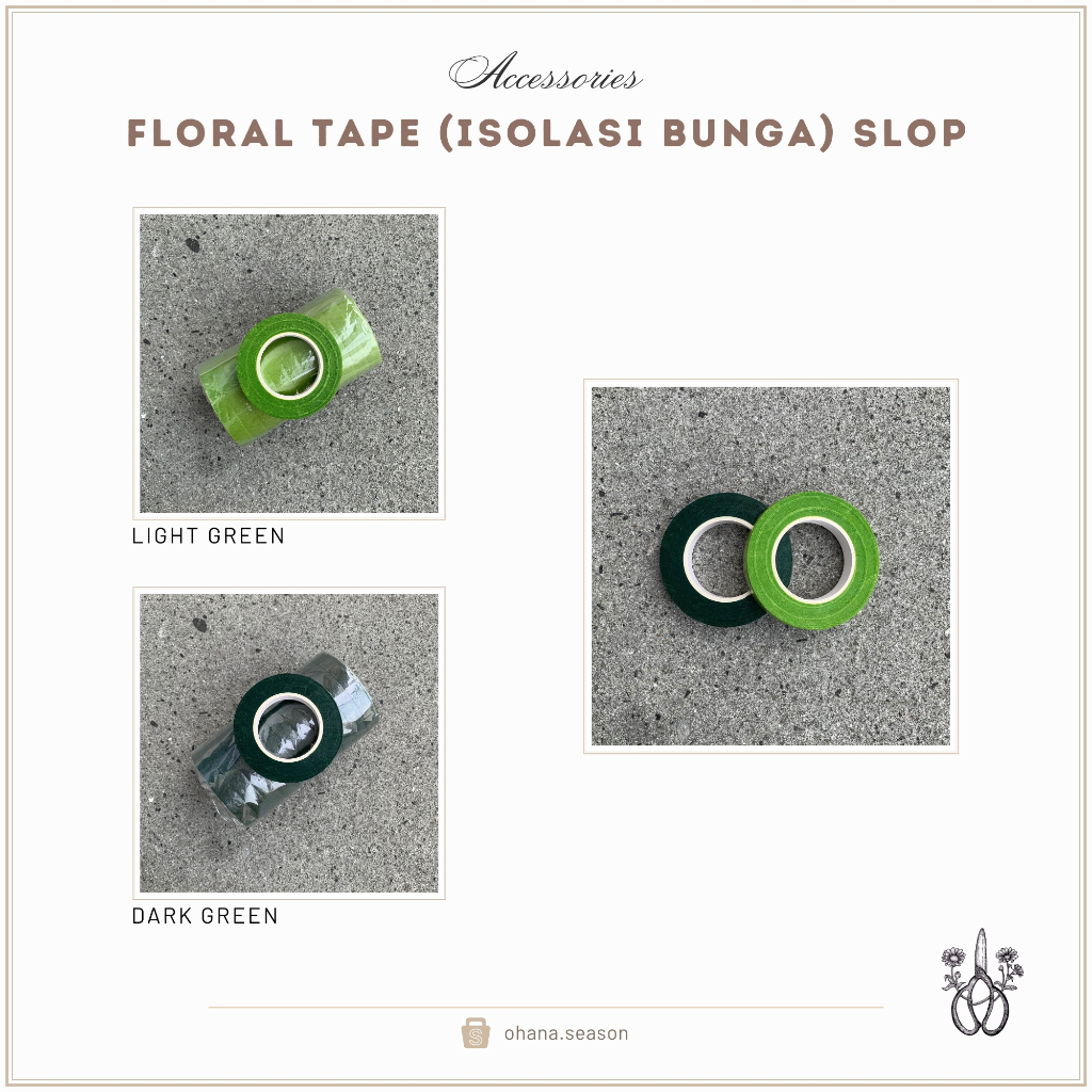 

(SLOP/ISI 12) Ohana Season Floral Tape | Isolasi Bunga 10 Yard 30 Yard