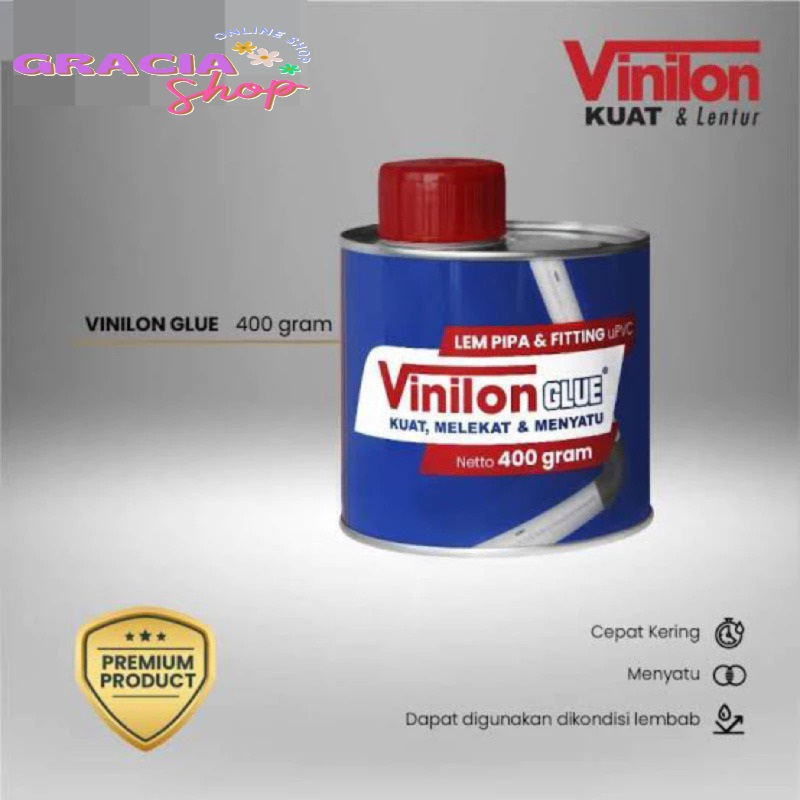 

Lem / Glue Pipa PVC 400 Gram Vinilon