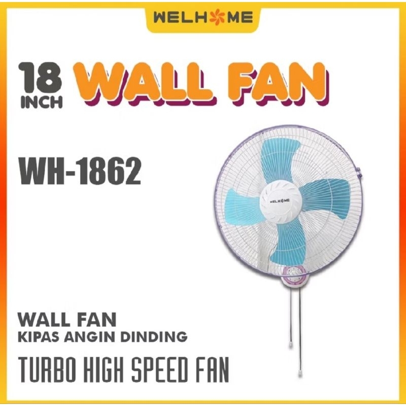 Welhome Kipas Angin Dinding Wh-1862 BATAM