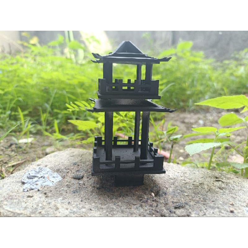 Miniatur gazebo jepang, diorama gazebo jepang