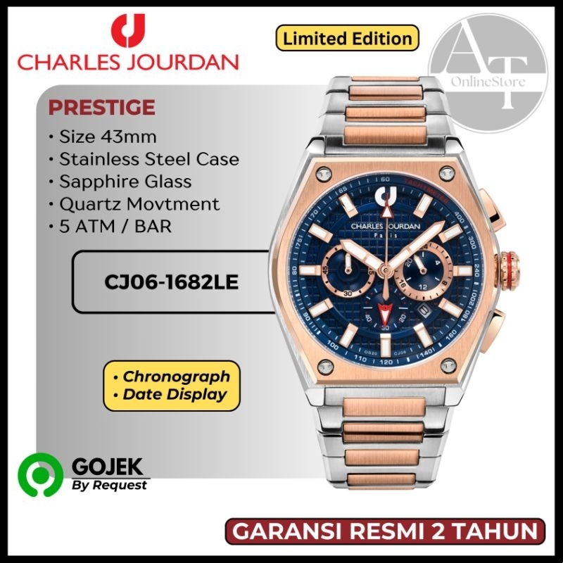Jam Tangan Pria Charles Jourdan CJ06-1682LE Prestige ORIGINAL Resmi