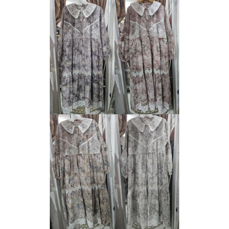 Midi Salvina ys Katun Bolong Motif Bunga