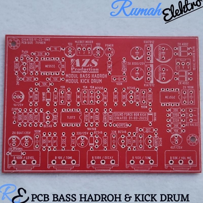 PCB BASS HADROH dan KICK DRUM PCB MODUL BASS HADROH MODUL KICK DRUM