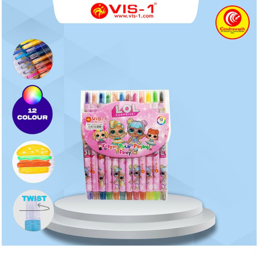 

CRAYON TWIST FANCY VIS-1 12/CRAYON/KRAYON PUTAR/ALAT MEWARNAI/VIS-1