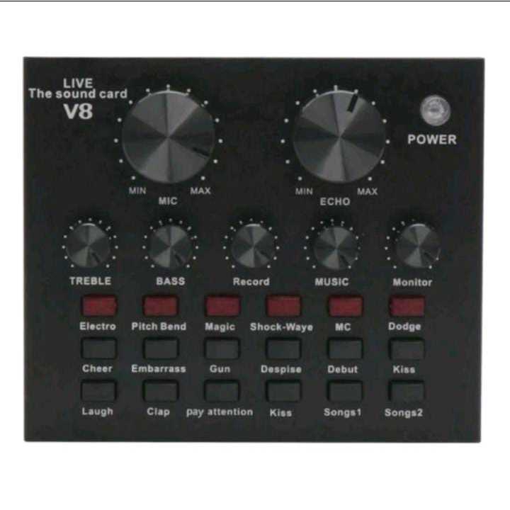 Sound Card V8/V8S Bluetooth/ Live Mixer Audio V8/V8S(BISA COD)