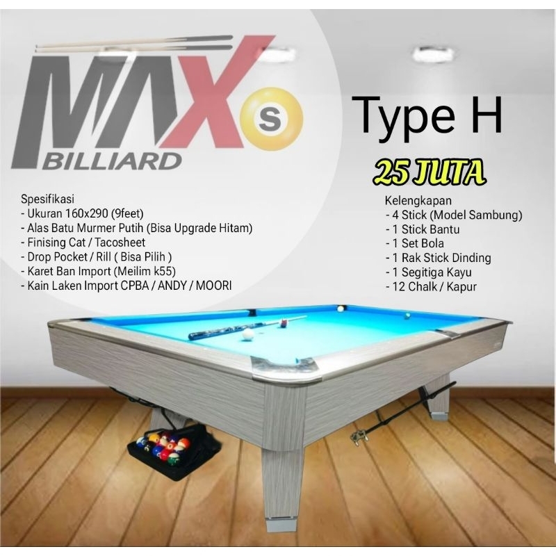 Meja Billiard 8feet 9feet Terbaik bisa Request model sesuai keingingan