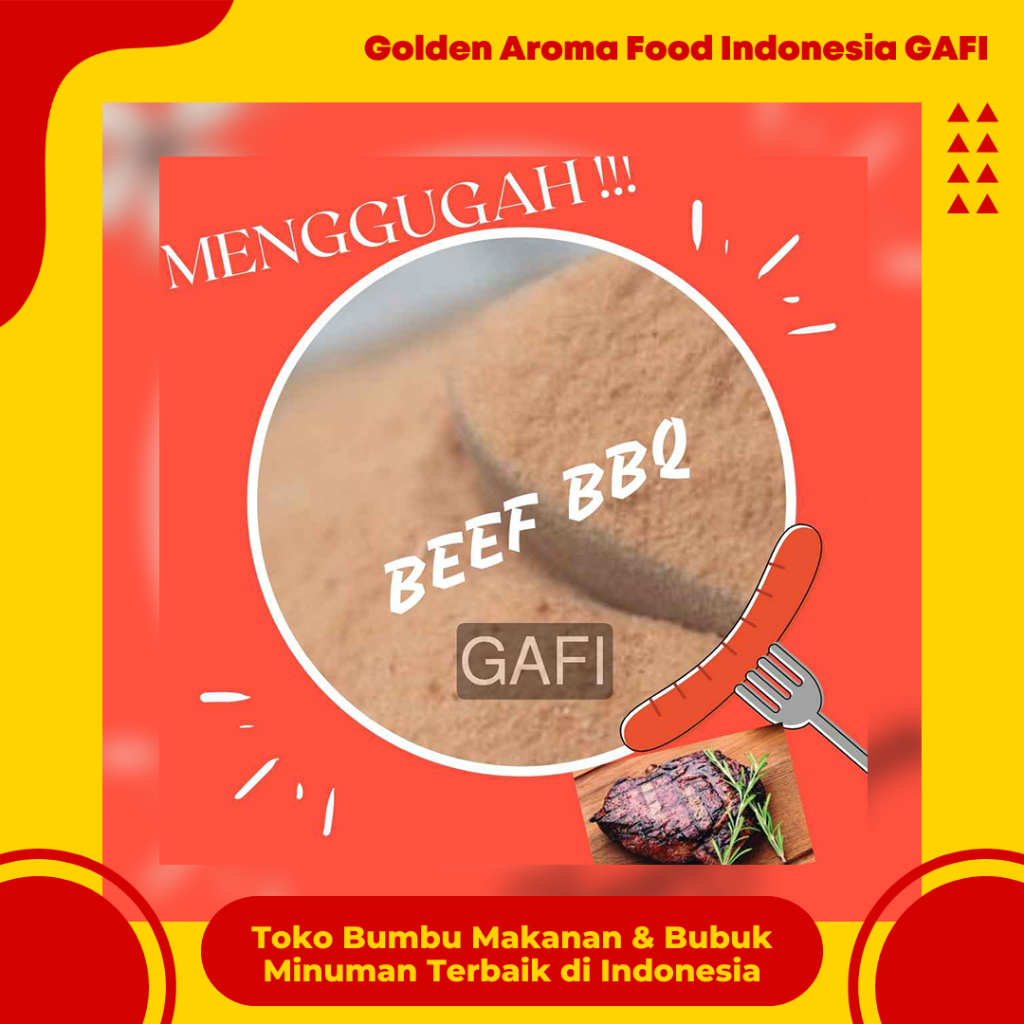 

Bumbu Tabur Rasa Sapi Barbeque 1 kg Enak Murah Lezat Gurih Halal, Beef Bbq Flavour Seasoning Powder 1 kg