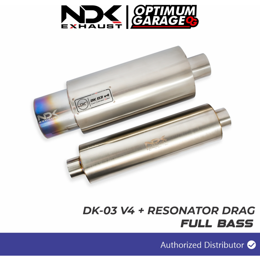 KNALPOT MOBIL NDK EXHAUST MUFFLER DK 03V4 PLUS RESONATOR DRAG KNALPOT MOBIL RACING NDK EXHAUST