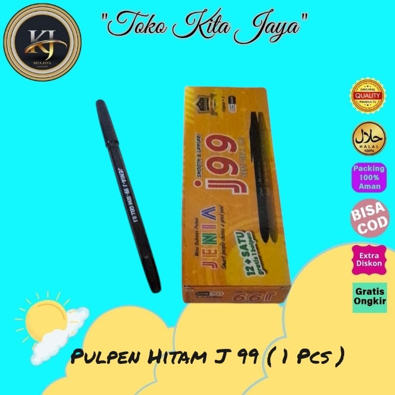 

Pulpen Hitam Jenia 0.5 mm ( 1 Pcs )