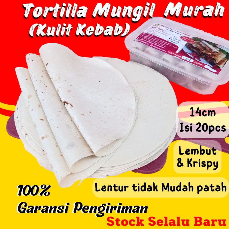 

Tortilla Pemium Kulit Kebab Mini Kecil Ukuran 14 cm Isi 20 Lembar
