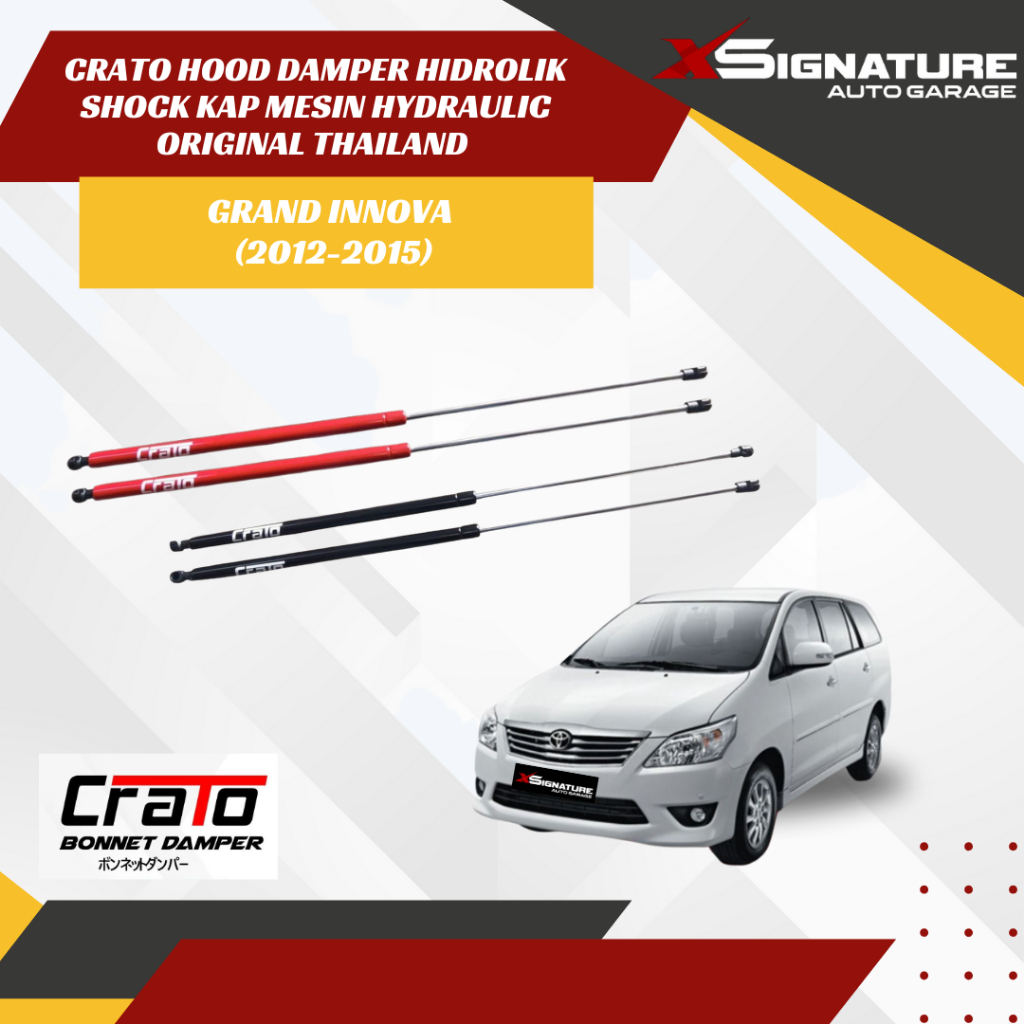 CRATO HOOD DAMPER HIDROLIK SHOCK KAP MESIN HYDRAULIC ORIGINAL THAILAND GRAND INNOVA (2012-2015)