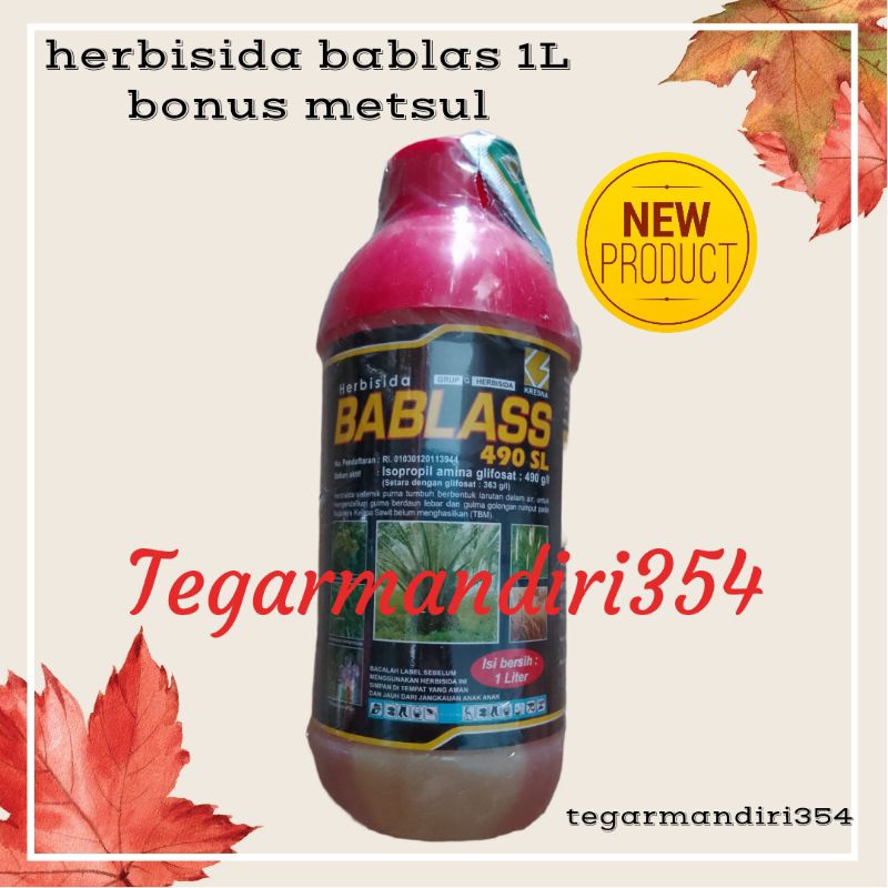 Herbisida bablas 490sl 1liter bonus metsul obat rumput gliposat 490sl Bablas 1liter