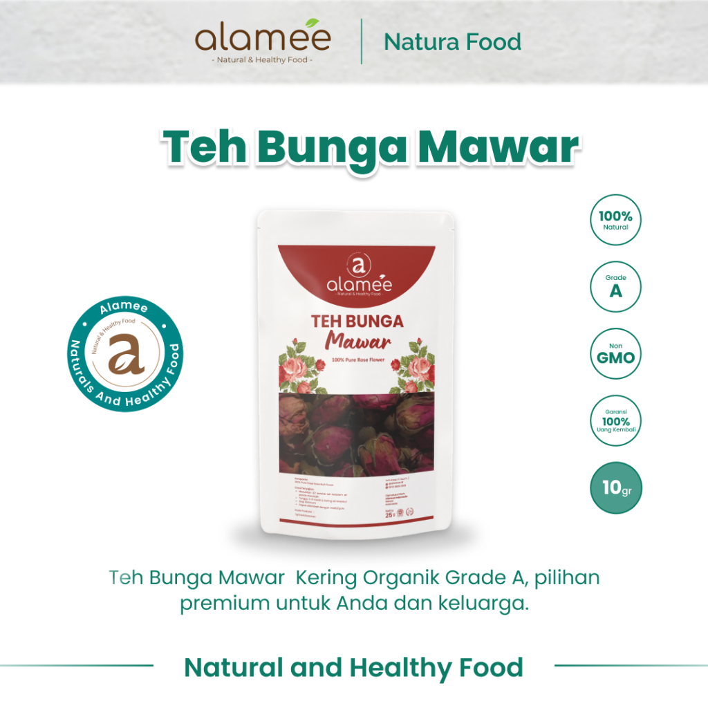 

ALAMEE Rose Bud Tea Teh Bunga Mawar Organik Kering Dried Flower 10gr Premium