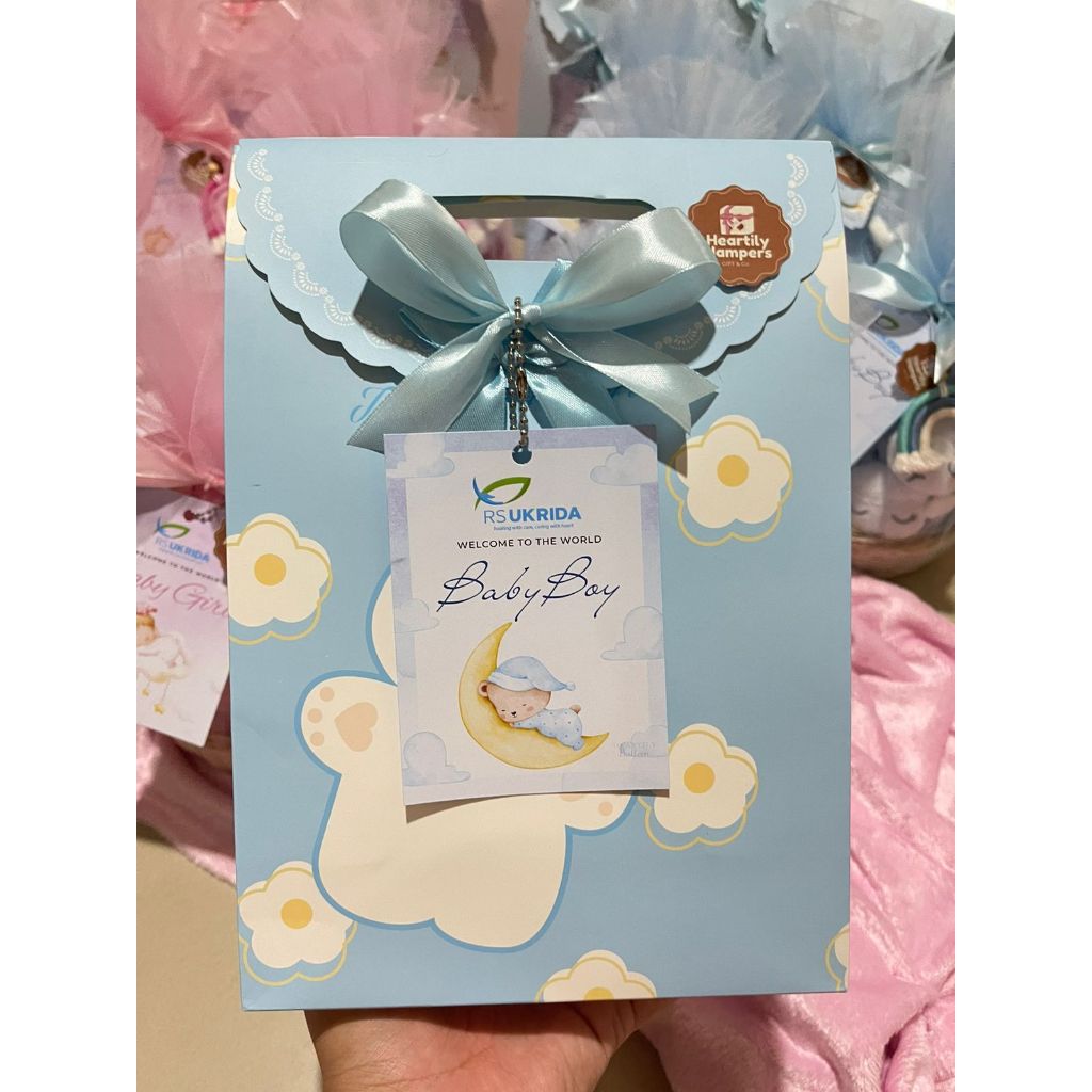 [ HEARTILY HAMPERS ] HAMPERS BABY HAMPERS BABY BORN HAMPERS LAHIRAN BUKET BALON BABY BALLOON BUCKET 