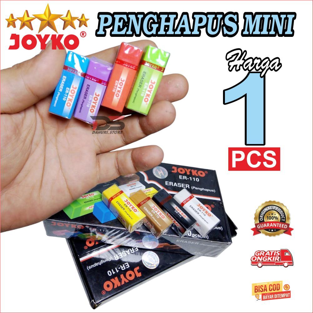 PENGHAPUS PENSIL JOYKO, Eraser karakter Joyko Er-110, PENGHAPUS MINI JOYKO, Penghapus JOYKO