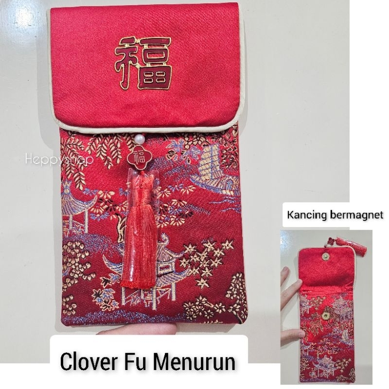 

HJK Dompet Angpao Kain Imlek, Angpao Kain Merah Chinese