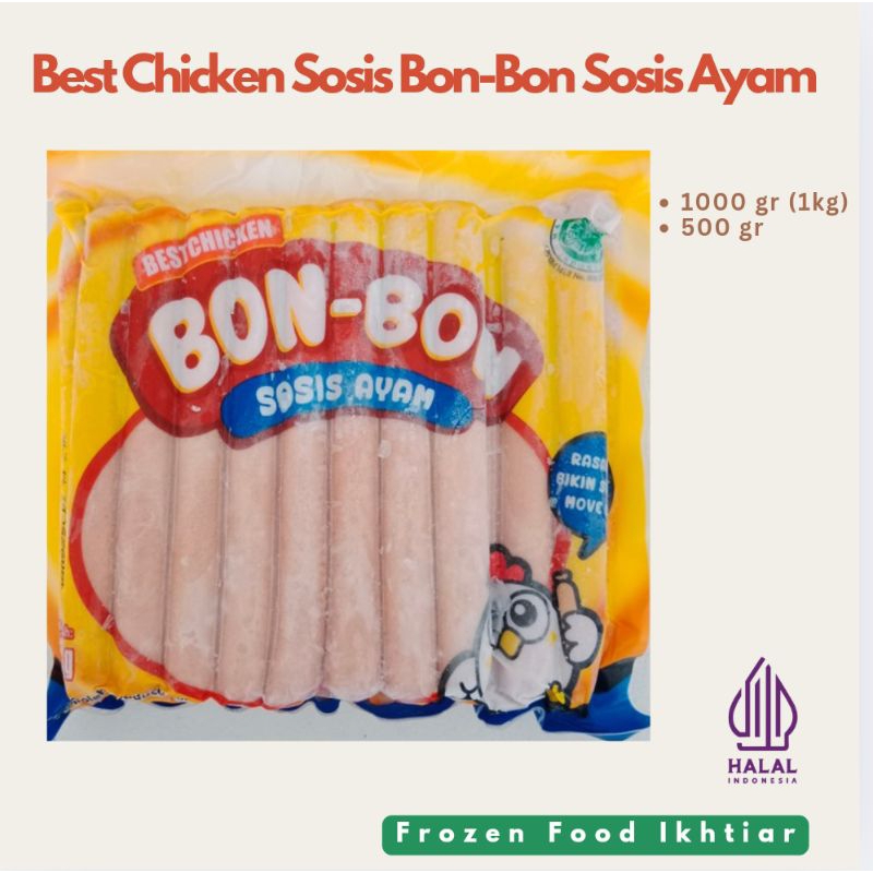 

Sosis Bon-Bon Sosis Ayam 500 gr dan 1000 gr (1kg)