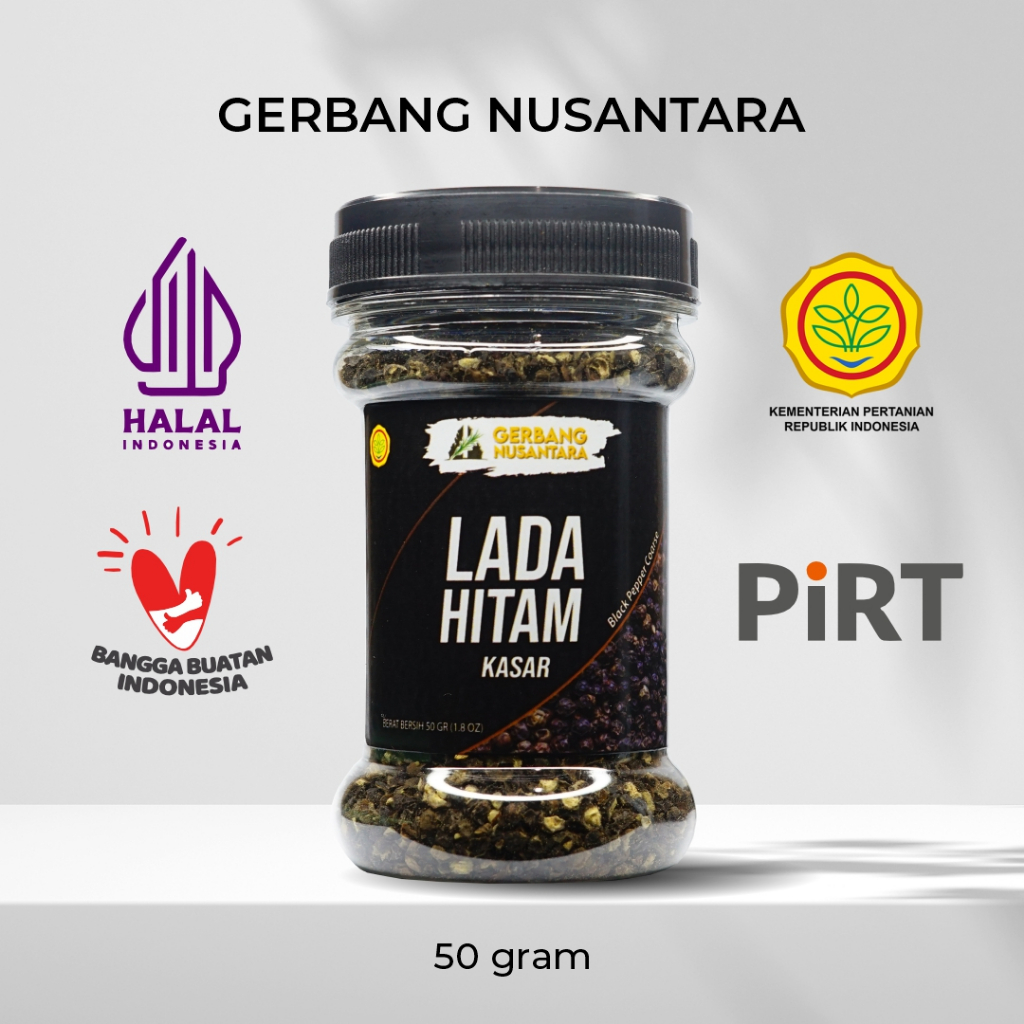 

Gerbang Nusantara - Lada Hitam Kasar Bumbu Masak Dapur Rempah 50gr